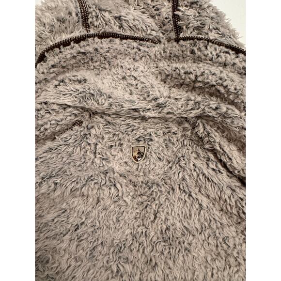 Kuhl Women's Flight Jacket Fleece Stone Size XS Italian Fleece Zip Away Hood - Picture 8 of 12